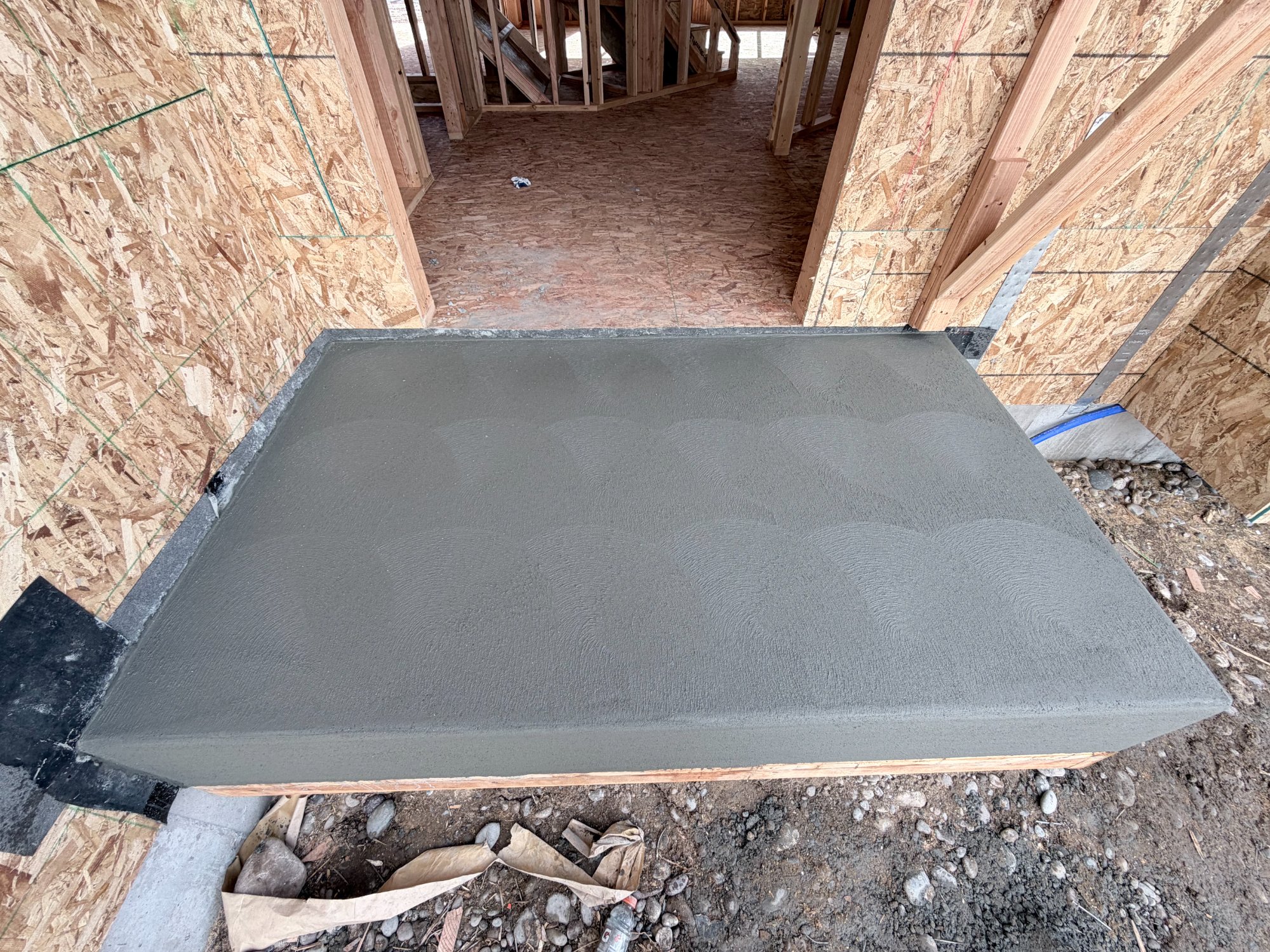 Concrete landing pad broom finish Dubois WY — Rock Range Concrete