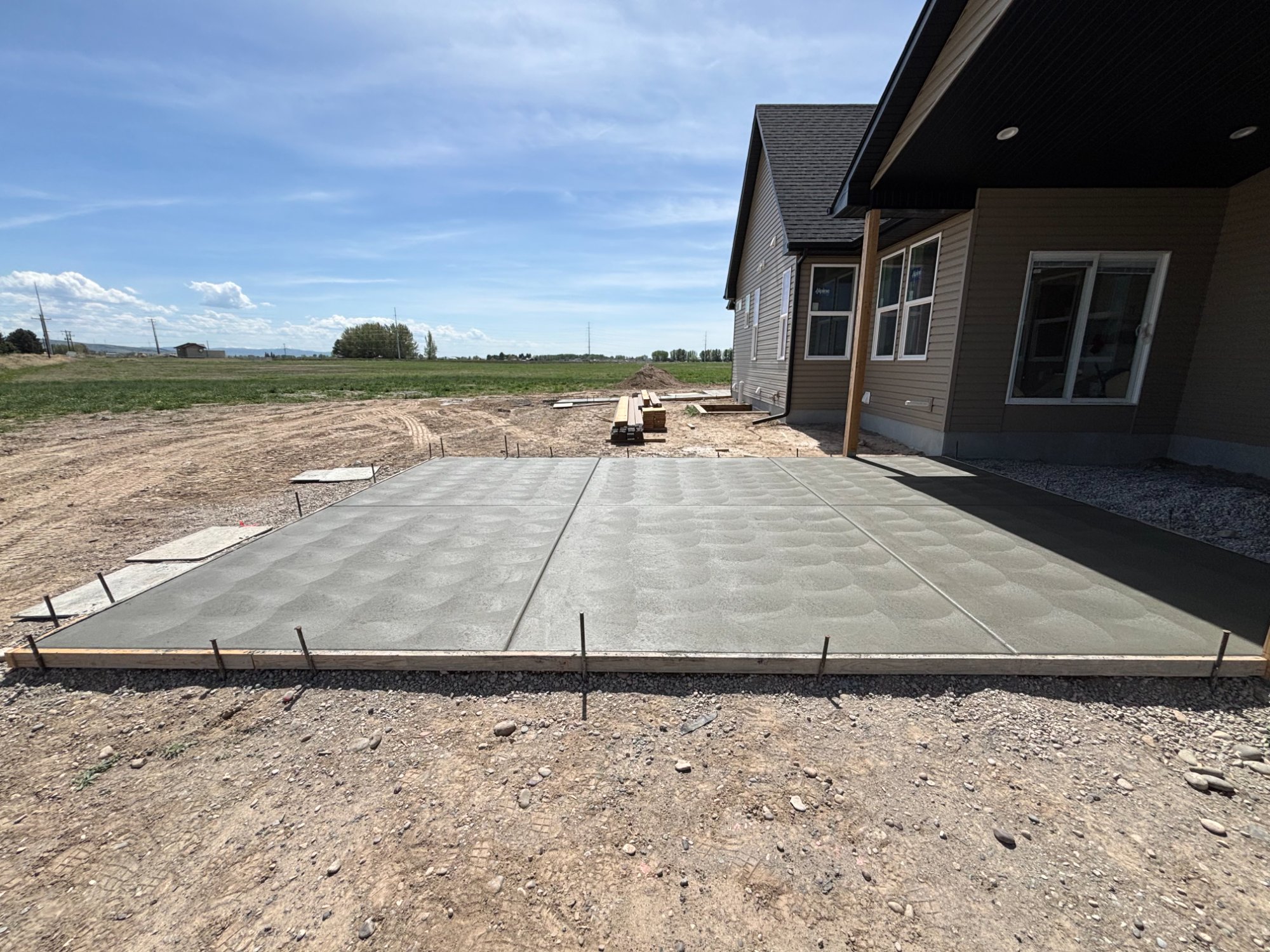Broom finish concrete slab Wyoming — Rock Range Concrete